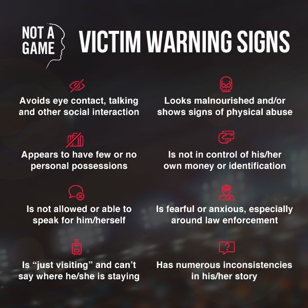 Signs of a Sex Trafficking Victim